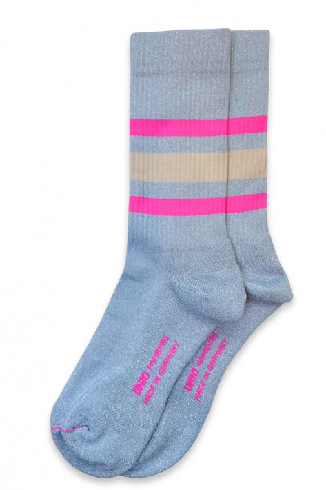 Unio Socken Toronto Glitzi - light blue/neon pink