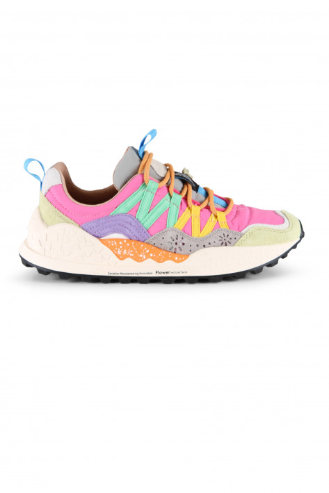 Flower Mountain Sneaker WASHI - light green/salmon/azure