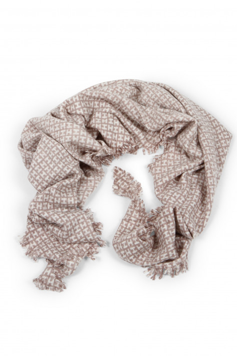 Hemisphere Kaschmir-Schal RADEGUNDE Triangle - cream/taupe