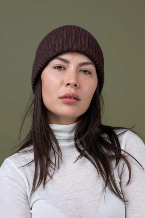 Bakaree Cashmere-Beanie - carafe-brown