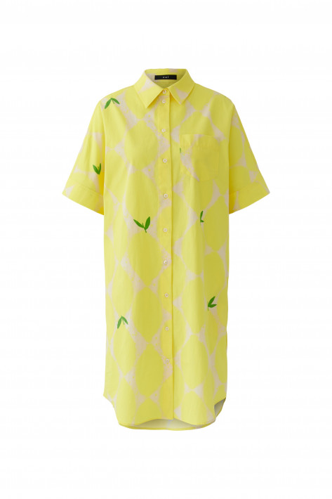 Oui Hemdblusenkleid Limone - yellow