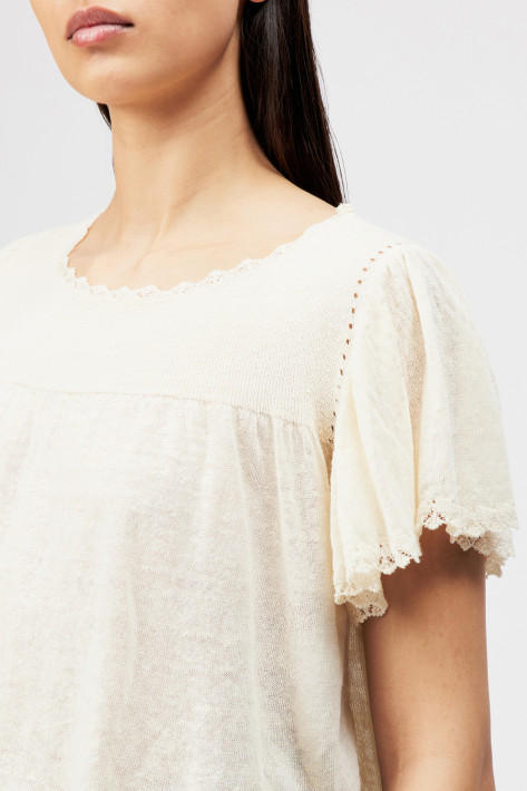 Drykorn Leinen-Shirt - offwhite