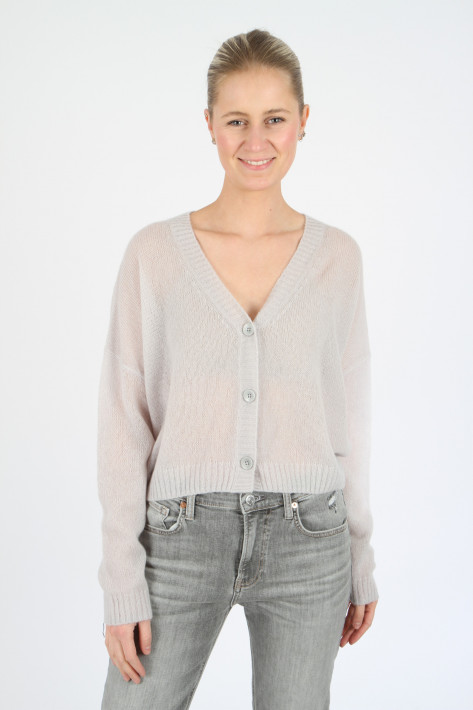FFC Fashion Casherme-Seide-Cardigan - silver