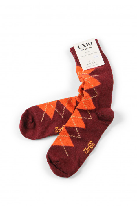 Unio Socken Venezia - bordeaux / red