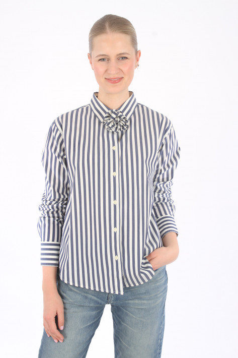 Fil Noir Bluse Lara - indigo
