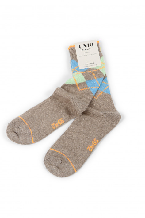Unio Socken Argy Glitzi - taupe/blau/grün/orange