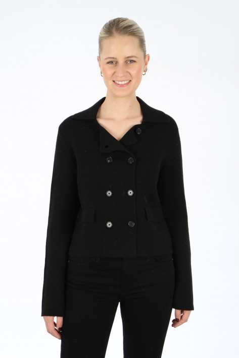 Bloom double-waisted Cardigan - black