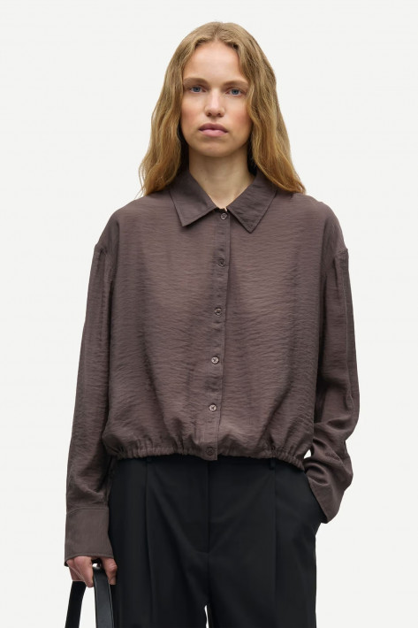 Samsoe & Samsoe Bluse Sakelly - mulch/dbrown