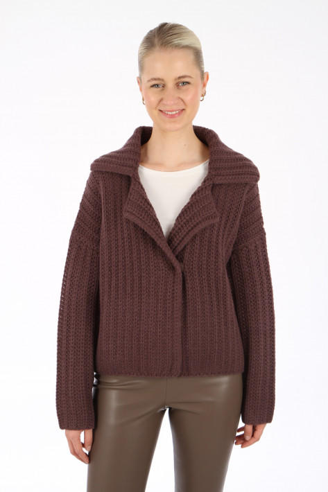 FFC Fashion Jacke Strickmuster - braun