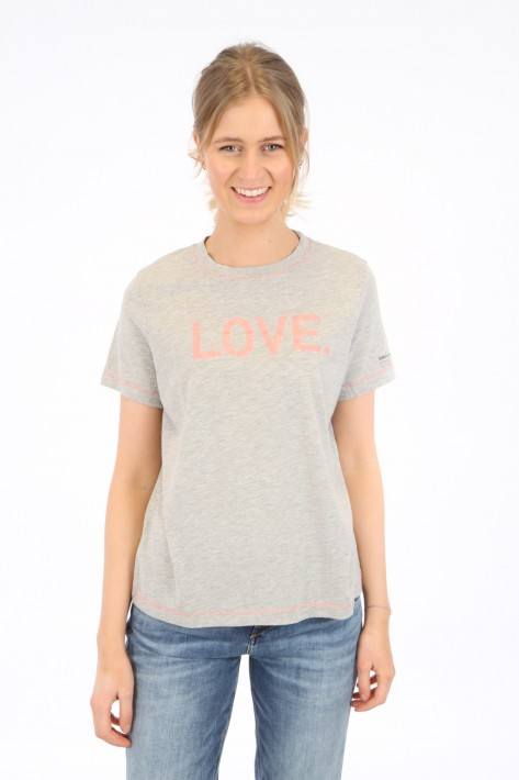 IQ Studio T-Shirt Love - grey / neon pink