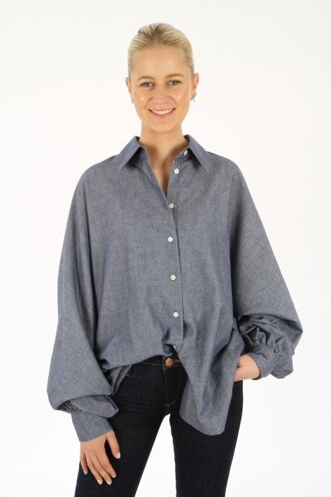 SoSue Flanell-Bluse Antonia - denim