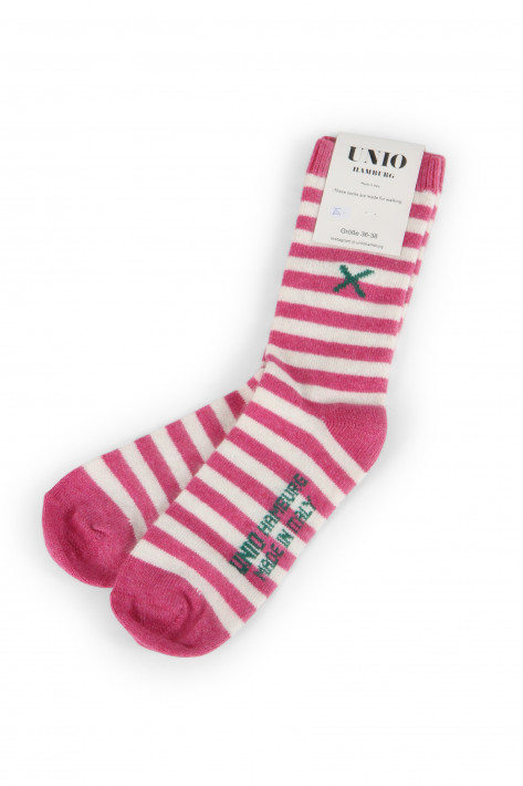 Unio Hamburg Socken Cosy Classic - pink/white