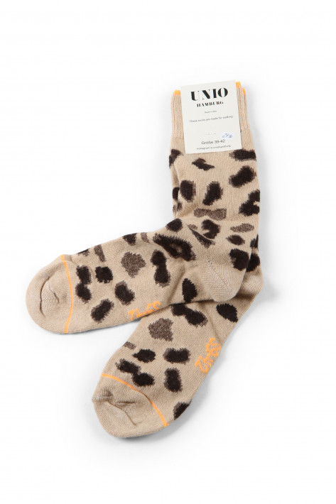 Unio Socken Leo Cashmere - beige / brown