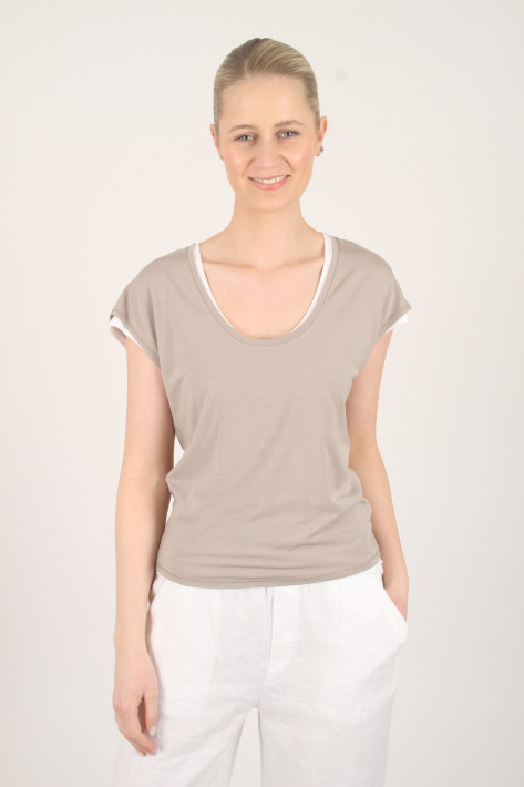 FFC Fashion T-Shirt Multilayer - oat/taupe