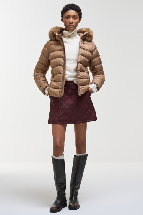 Colmar Originals Daunenjacke mit Kunstpelz - marrrakech / caramel