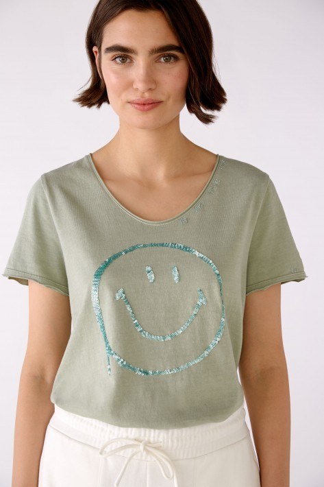 Oui T-Shirt Smiley - salvia