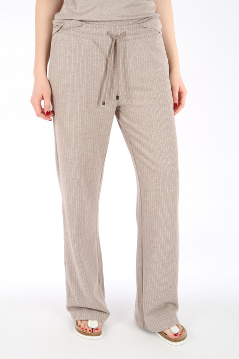 Juvia Fleece Pants Wide leg Pinstripes Marisa - simply taupe mel
