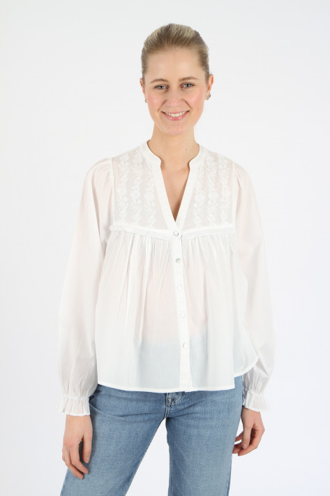 Flowers for friends Bluse V - white