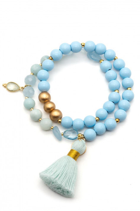 Schmückstück Armband Mala Twin BLUE HORIZON