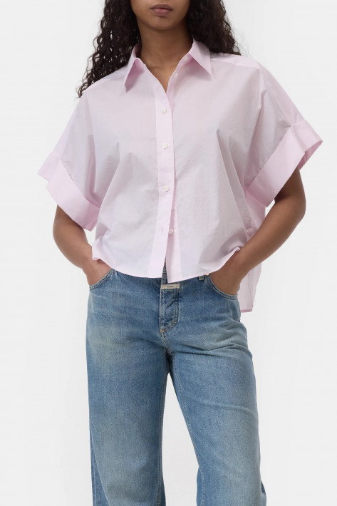 Closed Turn-up Shirt - quartz pink