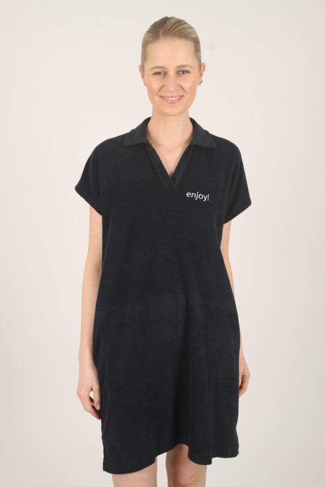 Juvia Frottee-Polokleid Selina Enjoy - navy