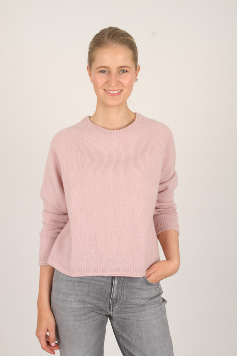 Hemisphere Cashmere-Pullover R-Neck - powder blush