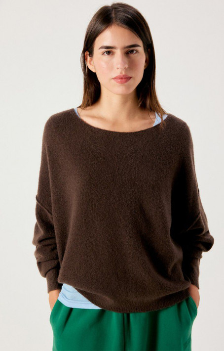 American Vintage Pulli Damsville - brown mel