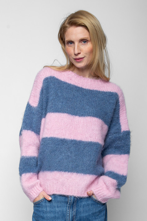 Emily van den Bergh Streifenpullover - rose/blue