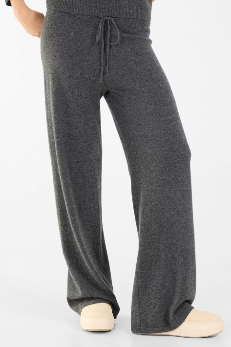 Juvia Cashmere Blend Trousers Frieda - anthra mel