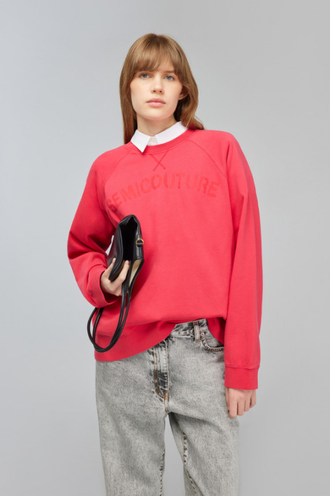 Semicouture Logo-Sweat - red