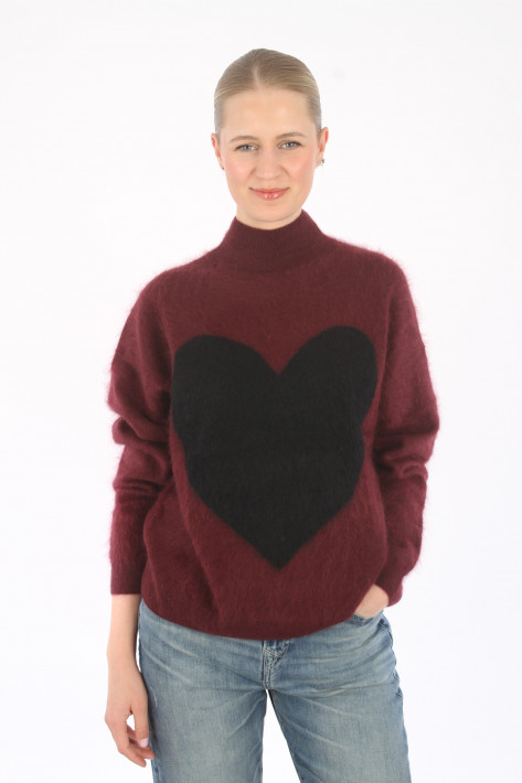 Love Future High.Neck Pullover - bordeaux/midnight