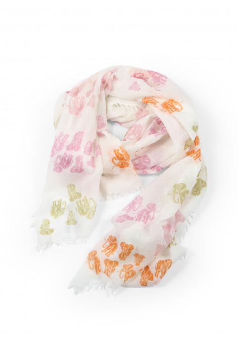 Hemisphere Schal OILIK-BWB - orange/green/rose