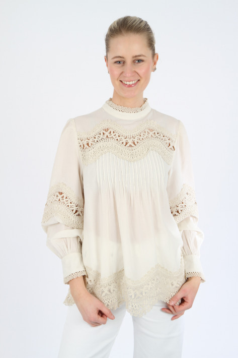 Oui Tunika-Bluse - creme