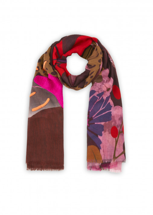 Foulard Carré Codello – 100% Soie, Vintage, Multicolore (Italie, Fait Main)