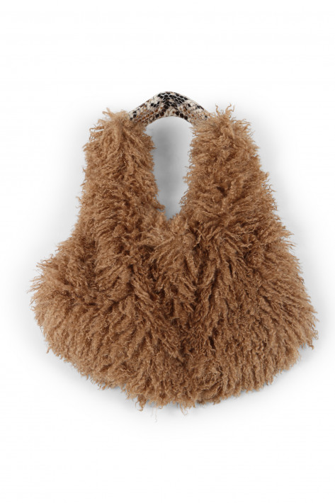 Oakwood Fake-Felltasche Heart Snake - nuts