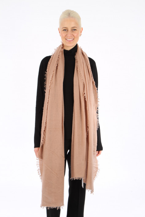 ROMY Cashmere Schal TIBET - taupe caramel