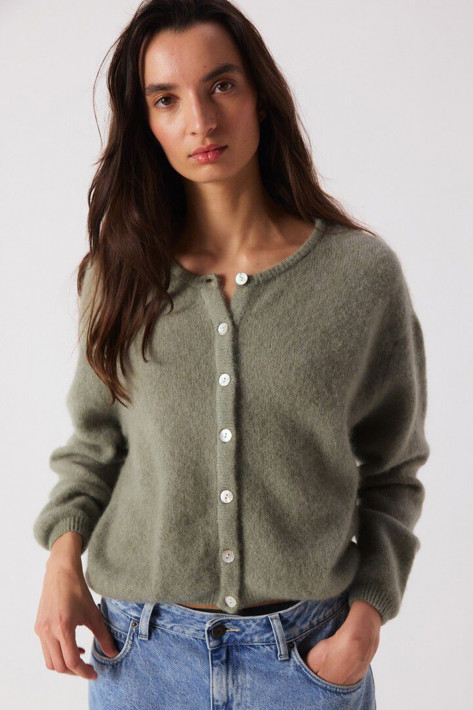American Vintage Cardigan Vitow - kaki multimelange