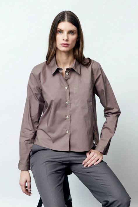 Fil Noir Bluse Malin - hazelnut