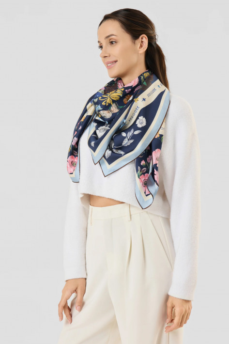 Codello Tuch Silk Flowers Universe - blu