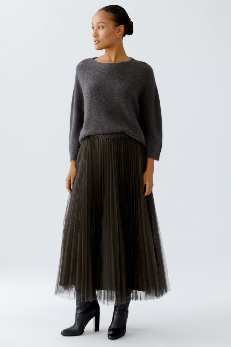 Oui Pullover seamless - espresso
