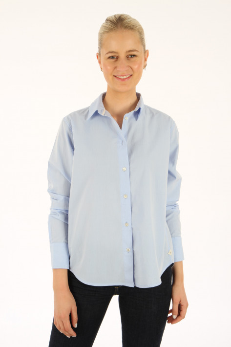 Fil Noir Bluse LARA - blue