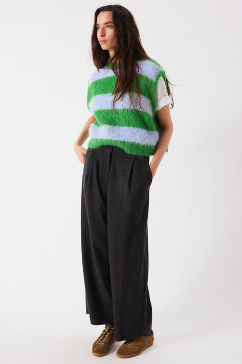 American Vintage Strickpullunder Niby - coriander-stripes