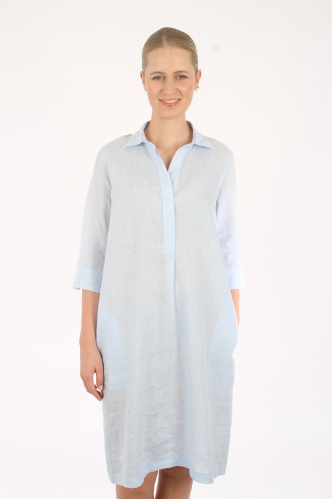 Rossana Diva Leinenkleid - light blue