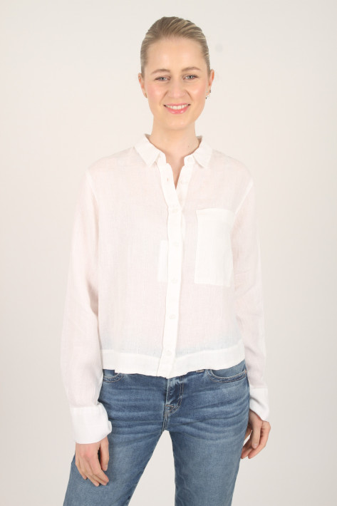 Rossana Diva Leinenbluse - white
