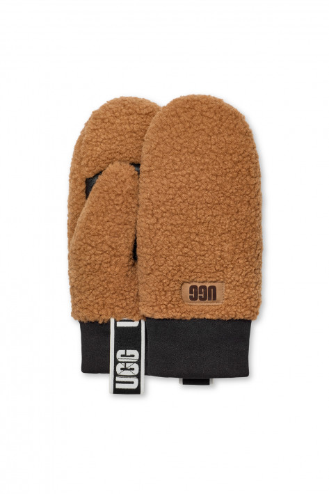UGG Australia Fäustling Mitten with Logo-Tape - chestnut