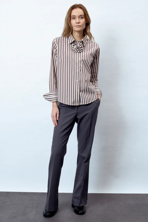 Fil Noir Bluse Lara - chocolate