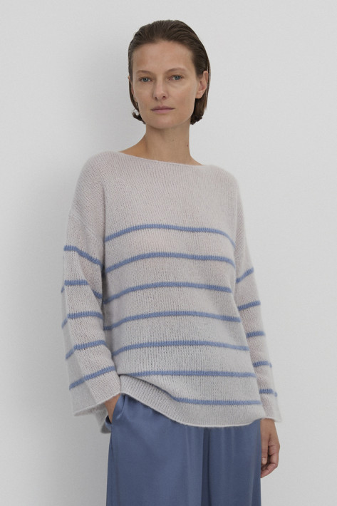 FFC Fashion Cashmere-SEide-Pullover - silver/dove