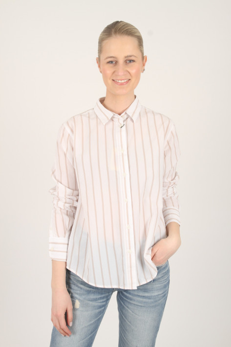 Fil Noir Bluse LARA - white/brown