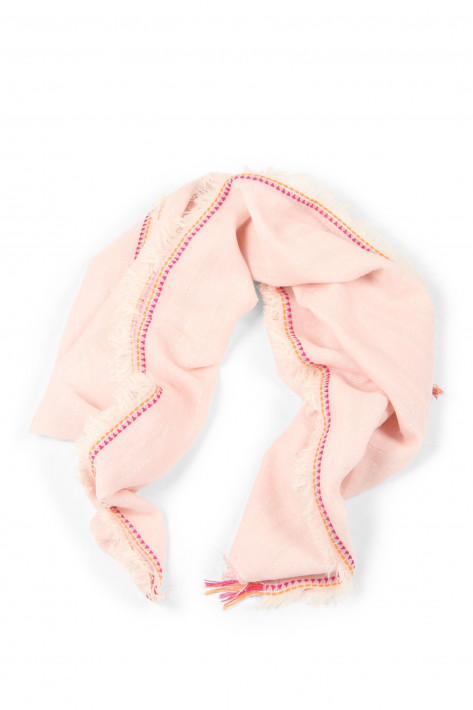 Codello Schal uni mit Lurex - pink
