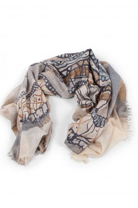 Hemisphere Kaschmir-Tuch NCIRCLE - taupe print